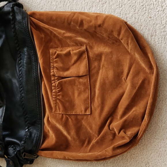 PATRICIA NASH Navy Blue Leather Fringe Shoulder Bag - Picture 9 of 16